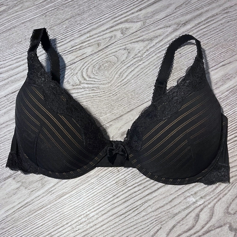Ambrielle 36D Black & Nude Underwire Bra RN# 93677